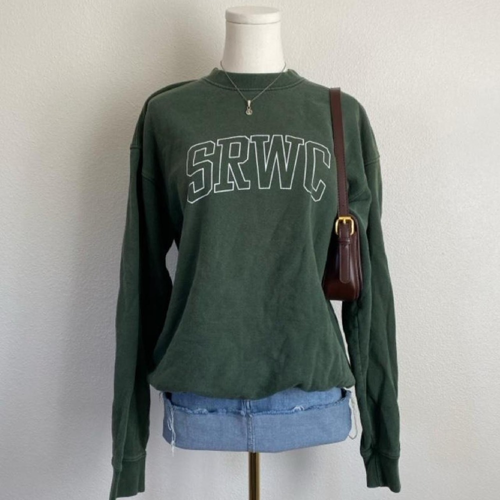 Sport & Rich Wellness Club Pullover Sweatshirt Green Oversized